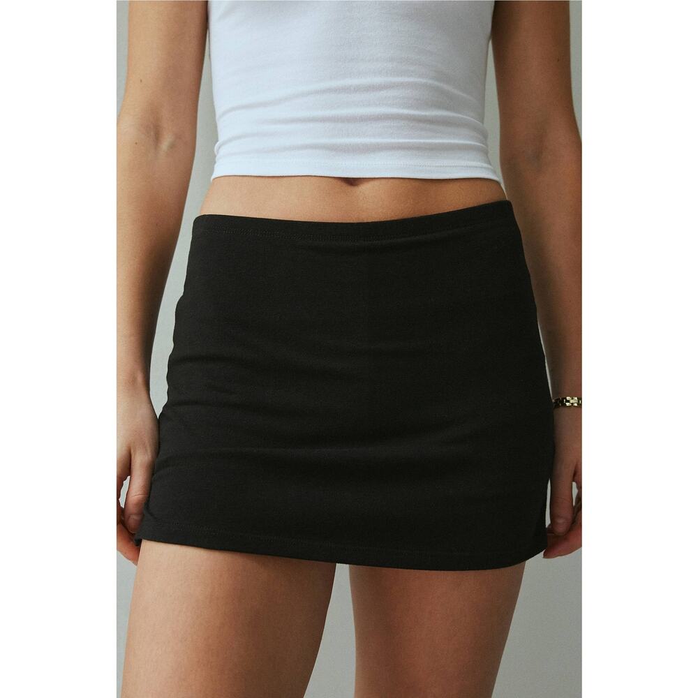 Out From Under Bec Lowrise Micro Mini Skort - S - Black